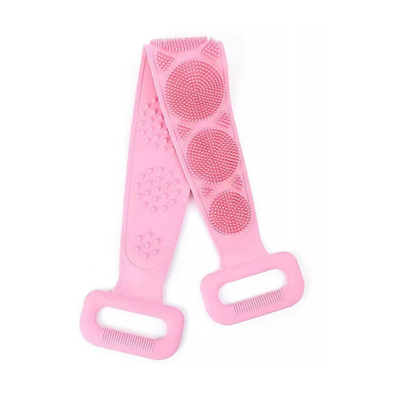 🛁2PCS Silicone Back Scrubber Strap – Double-Sided Exfoliating Body Brush with Soft Massage Bristles for Deep Cleansing & Easy Reach