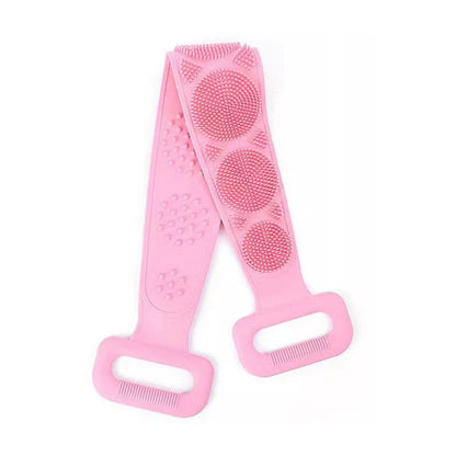 🛁2PCS Silicone Back Scrubber Strap – Double-Sided Exfoliating Body Brush with Soft Massage Bristles for Deep Cleansing & Easy Reach