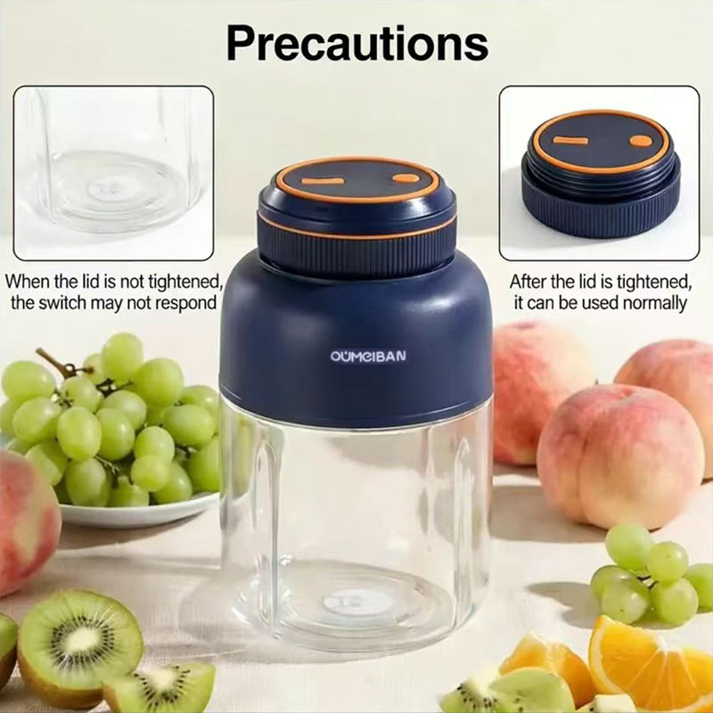38 Blades Portable Blender Cup, Large Capacity Multi-Functional Electric Juicer, Powerful Ice Crushing Smoothie Maker for Travel Home