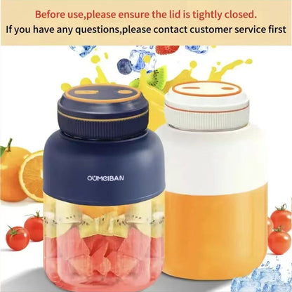 38 Blades Portable Blender Cup, Large Capacity Multi-Functional Electric Juicer, Powerful Ice Crushing Smoothie Maker for Travel Home