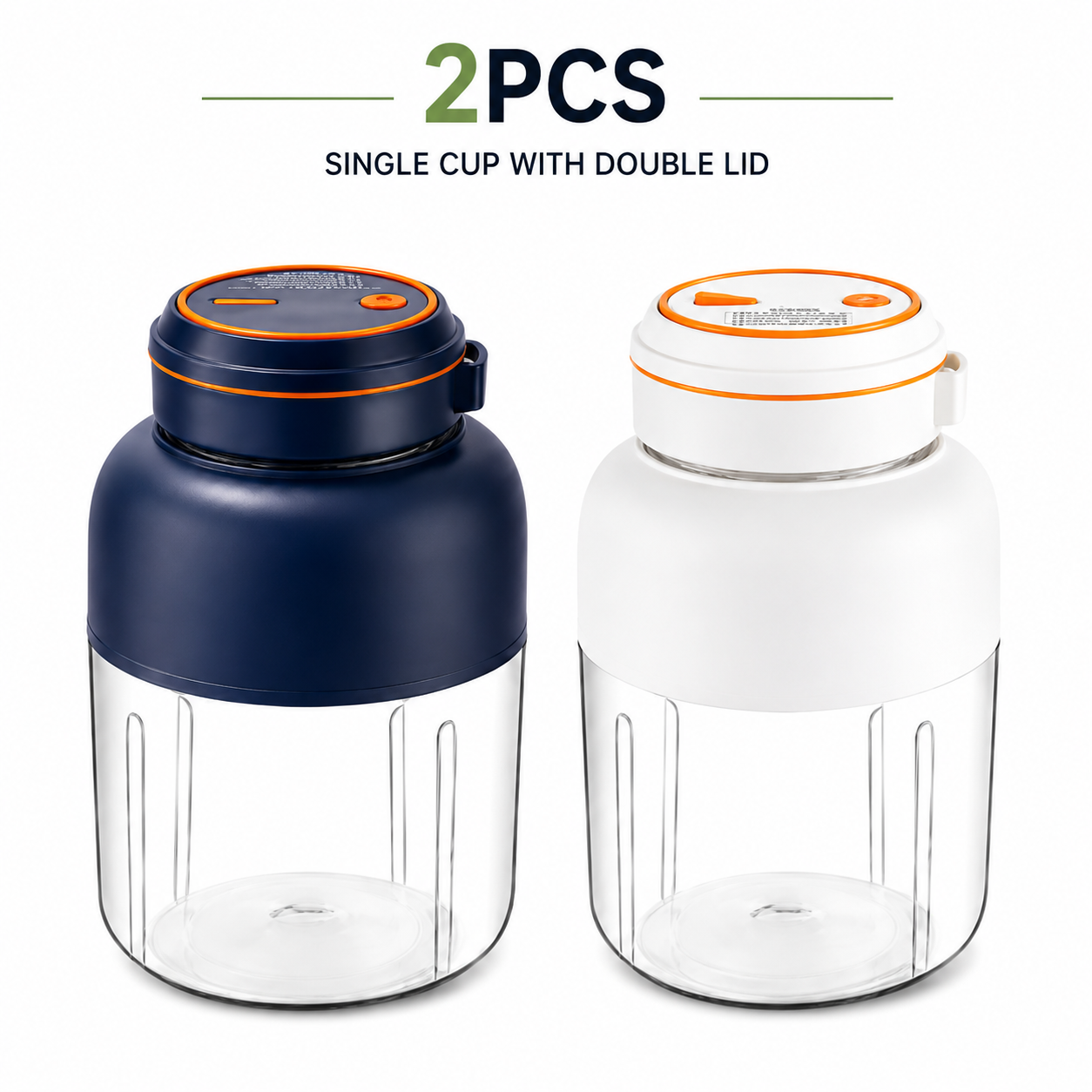 38 Blades Portable Blender Cup, Large Capacity Multi-Functional Electric Juicer, Powerful Ice Crushing Smoothie Maker for Travel Home