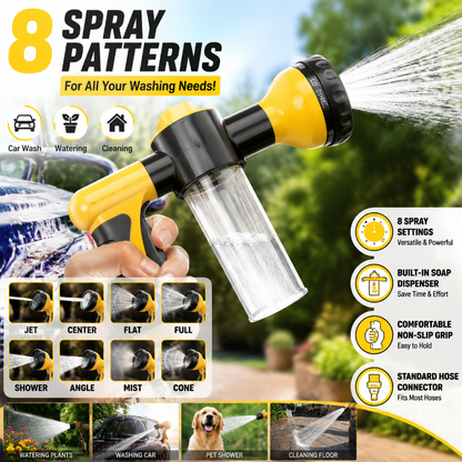 All-in-One Spray Gun System – Powerful High Pressure Hose Nozzle