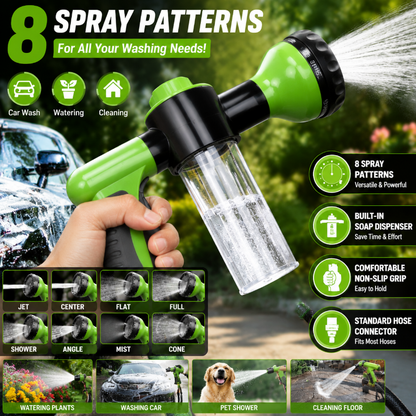 All-in-One Spray Gun System – Powerful High Pressure Hose Nozzle