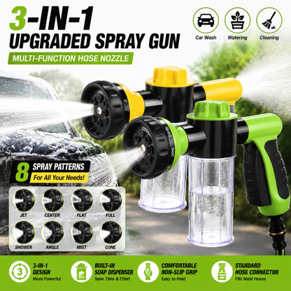 All-in-One Spray Gun System – Powerful High Pressure Hose Nozzle