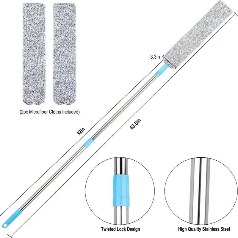 Ultra-Thin Microfiber Duster – Extendable Gap Cleaning Mop for Under Bed, Sofa & Hard-to-Reach Spaces