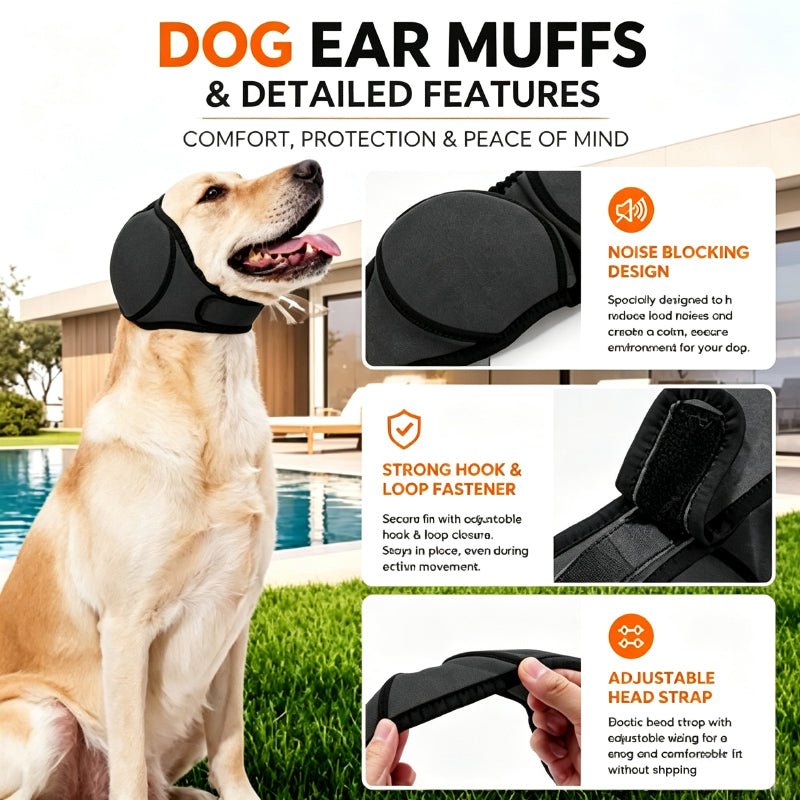 Dog Calming Ear Wrap – Anxiety & Noise Relief Headband for Dogs