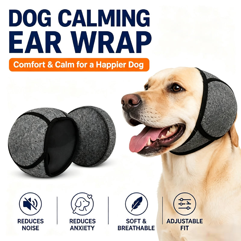 Dog Calming Ear Wrap – Anxiety & Noise Relief Headband for Dogs