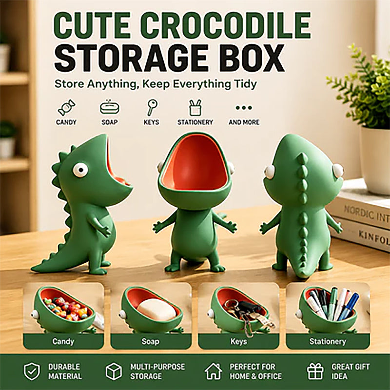 CUTE CROCODILE STORAGE BOX – FUN & EASY ORGANIZATION FOR ANY SPACE