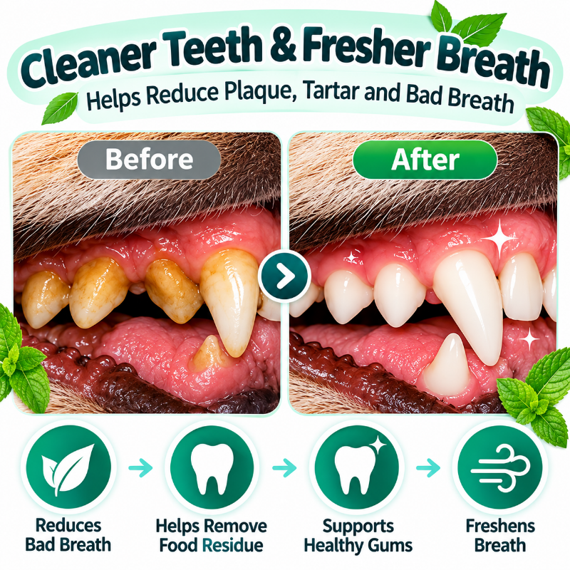Pet Dental Tablets for Dogs and Cats