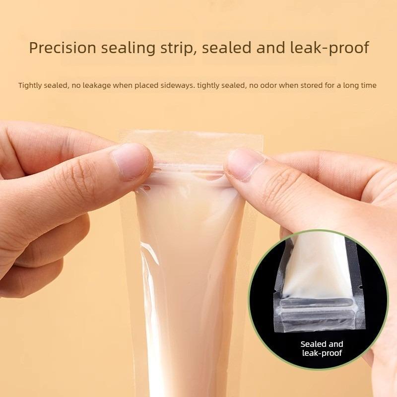 100 PCS Food-grade disposable popsicle bags, fruit jelly bags, ice cream, popsicle sticks, long strips, homemade ice pop bags