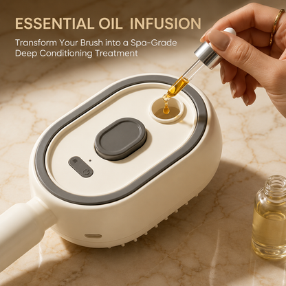 ✨ Electric Spray Air Cushion Massage Comb 💆‍♀️ Essential Oil Infusion • Red Light Therapy • Anti-Static Hair Care