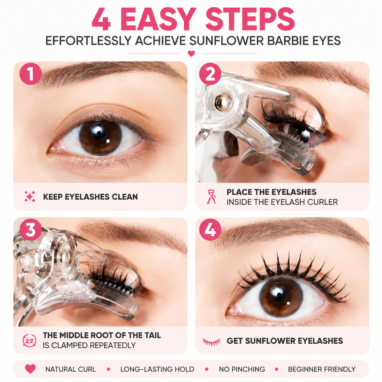 Professional Eyelash Curler – Wide Angle Natural Lift & Precision Root Curl for Perfect Lashes