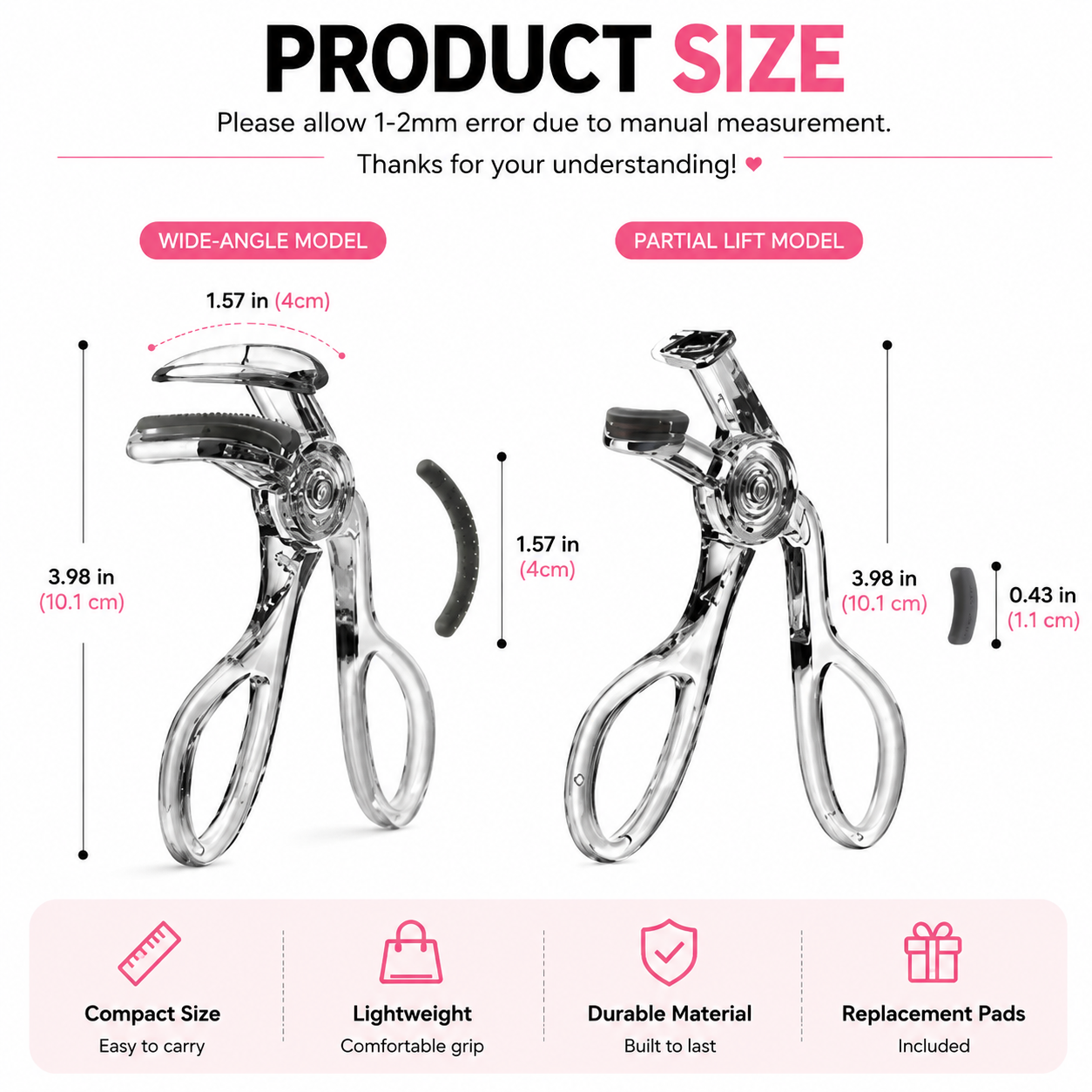 Professional Eyelash Curler – Wide Angle Natural Lift & Precision Root Curl for Perfect Lashes