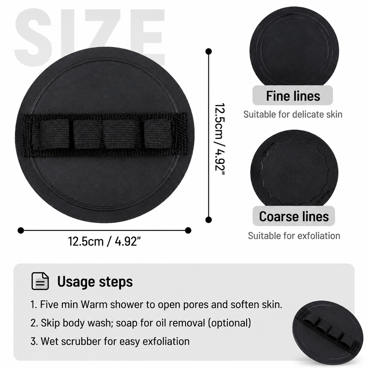 🛁2PCS Deep Exfoliating Body Scrubber Pad – Coarse Sand Bath Towel for Smooth Skin & Deep Cleansing