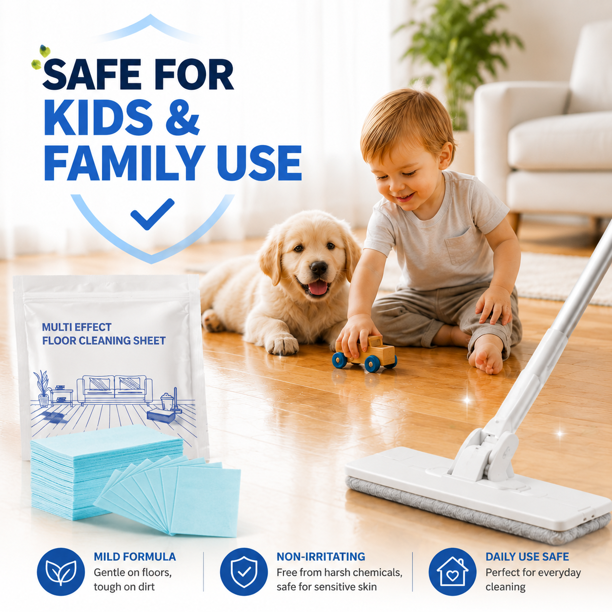 🧹100PCS Multi-Effect Floor Cleaning Tablets for Tile Floors – Clean, Deodorize, Shine & Protect