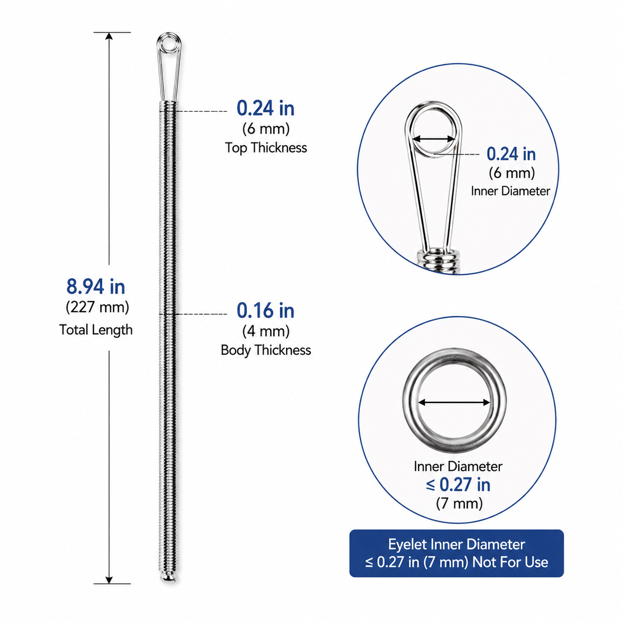 🧵3PCS Flexible Drawstring Threader Tool – Spring Loop Cord Puller for Hoodies, Pants, Skirts & Elastic Waistbands