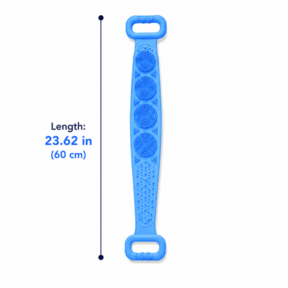 🛁2PCS Silicone Back Scrubber Strap – Double-Sided Exfoliating Body Brush with Soft Massage Bristles for Deep Cleansing & Easy Reach