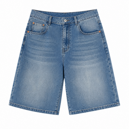 Men's Washed Denim Shorts – Relaxed Fit Casual Jean Shorts