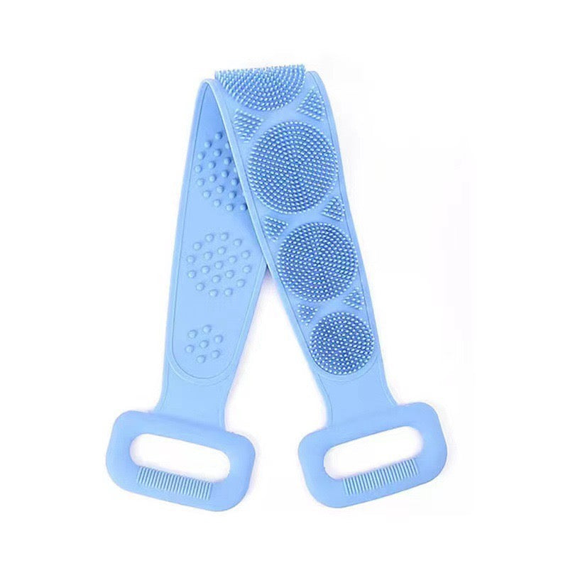 🛁2PCS Silicone Back Scrubber Strap – Double-Sided Exfoliating Body Brush with Soft Massage Bristles for Deep Cleansing & Easy Reach