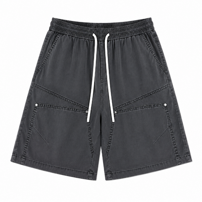 Men's Utility Cargo Shorts – Relaxed Fit Drawstring Casual Shorts