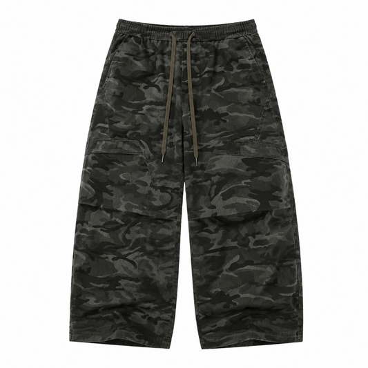 Men's Camo Cargo Pants – Relaxed Fit Utility Streetwear Trousers
