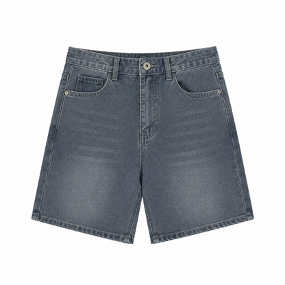 Washed Denim Shorts